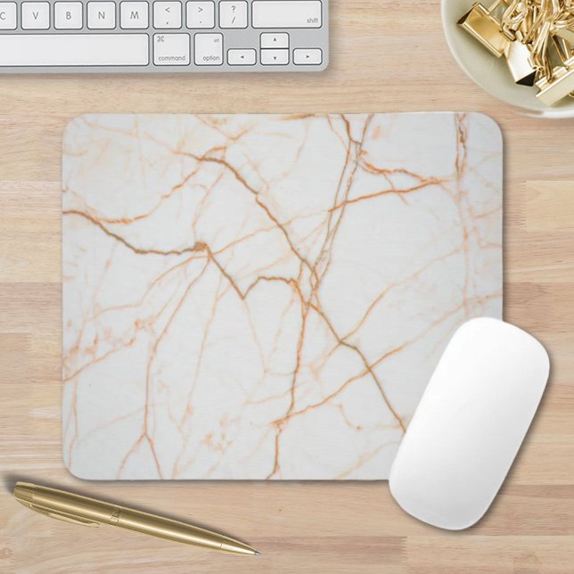 Tapis De Souris marbre blanc moderne et chic scandinave (modern minimalist chic scandinavian white marble mouse pad)