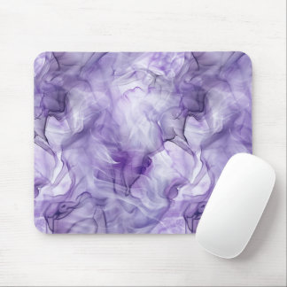 Tapis De Souris Marbre de Fumée Liquide Violet Lavande