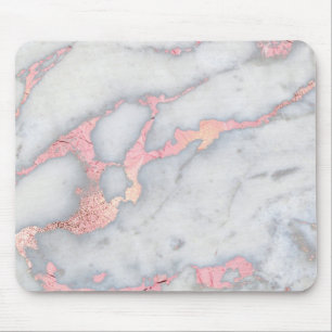 Tapis De Souris Marbre de Parties scintillant Mermaid Rosegold