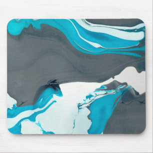 Tapis De Souris marbre gris et aqua