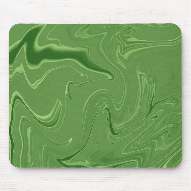 Tapis De Souris Marbre Liquide Vert Doux Motif Malachite (Devant)