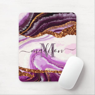 Tapis De Souris Marbre pourpre et Parties scintillant