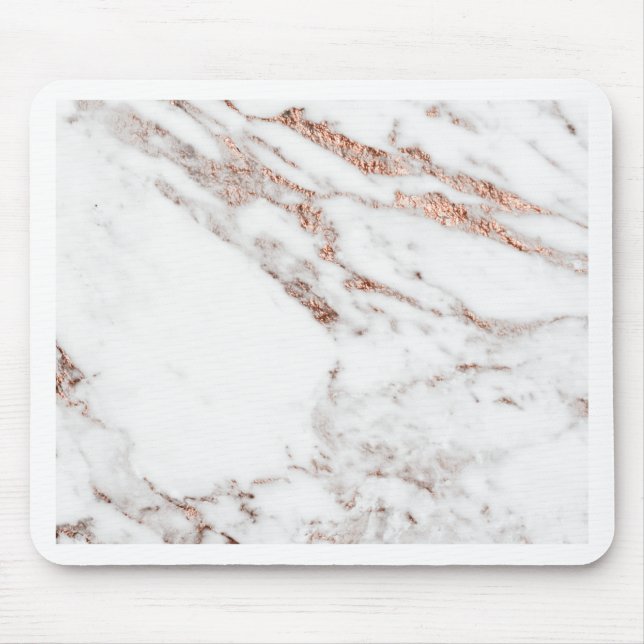 Tapis De Souris Marbre rose de veine d'or (Devant)