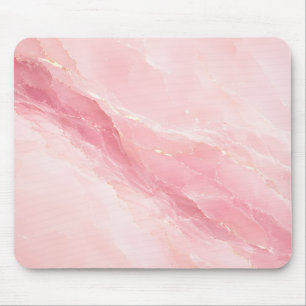 Tapis De Souris Marbre Rose Quartz Rose Luxueux