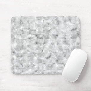 Tapis De Souris Marbre sarcelle blanche Élégance classique Glitzy