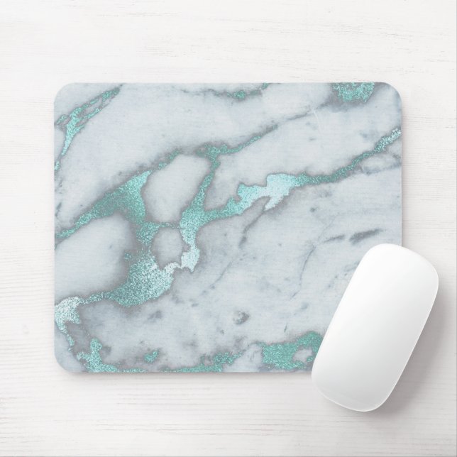 Tapis De Souris marbre turquoise (Avec souris)