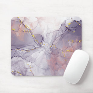 Tapis De Souris Marbre violet et or