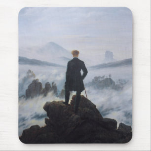 Tapis De Souris Marche au-dessus de la mer des brouillards
