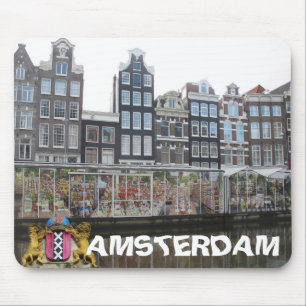 Tapis De Souris Marché Bloemenmarkt Mousepad de fleur d'Amsterdam