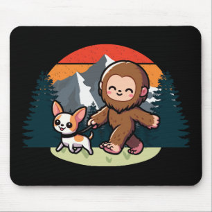 Tapis De Souris Marche de Bigfoot mignonne Chihuahua mignonne