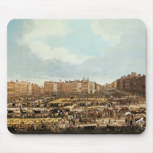 Tapis De Souris Marché de Smithfield, gravé par R.G. Reeve (Devant)