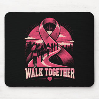 Tapis De Souris Marche Ensemble pour la Sensibilisation au Cancer