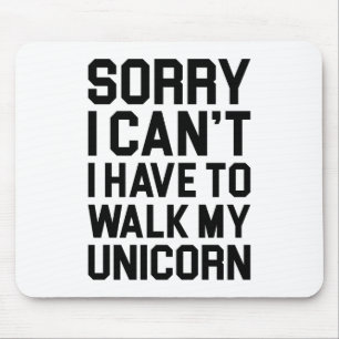 Tapis De Souris Marchent ma licorne