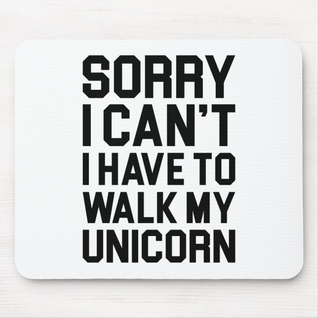 Tapis De Souris Marchent ma licorne (Devant)