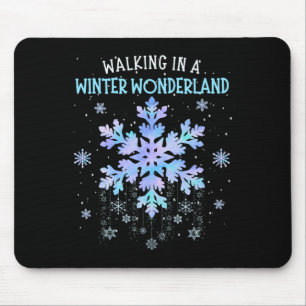 Tapis De Souris Marcher dans un tie-dye flocon de neige merveilleu