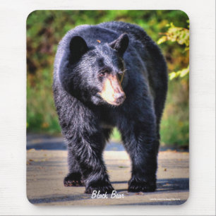 Tapis De Souris Marcher l'ours noir photo de la faune pour amoureu