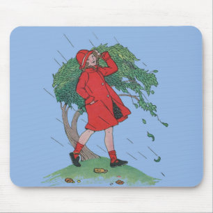Tapis De Souris marcher sous la pluie