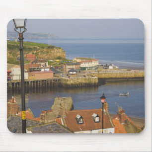 Tapis De Souris Marches menant au port, Whitby, Nord