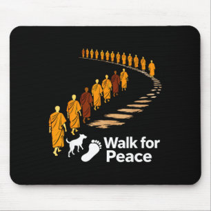 Tapis De Souris Marchez dans la paix 2026 moines pour la paix mond