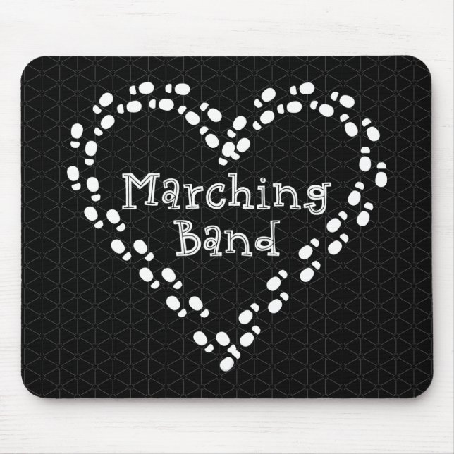 Tapis De Souris Marching Band Empreintes Coeur (Devant)