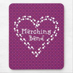 Tapis De Souris Marching Band Empreintes Coeur