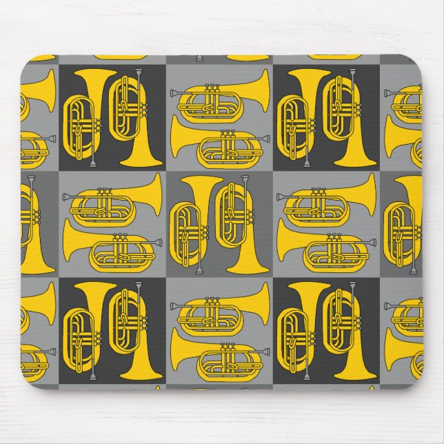 Tapis De Souris Marching Baritone Crosshatch (Devant)