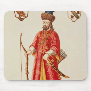 Tapis De Souris Marco Polo s'est habillé dans le costume de tartr