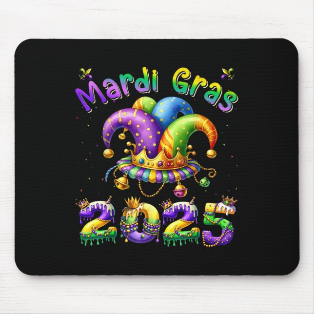 Tapis De Souris Mardi Gras 2025 Jester tenue enfants filles garçon (Devant)