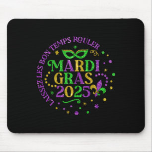 Tapis De Souris Mardi Gras 2025 Mask Feathers Mardi Gras Family Co