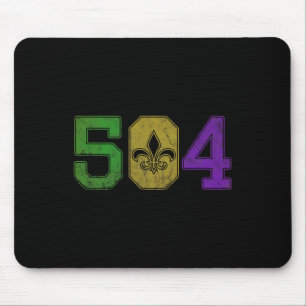 Tapis De Souris Mardi Gras 504 T Shirt Nola Nouvelle Orléans Louis