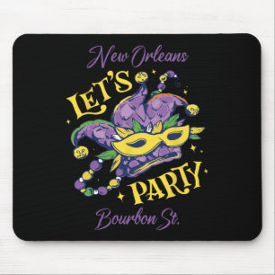 Tapis De Souris Mardi Gras Bourbon Street Nouvelle-Orléans Souveni