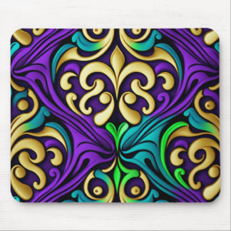 TAPIS DE SOURIS MARDI GRAS COULEUR FLEUR DI LIS MOTIFS