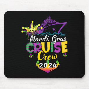 Tapis De Souris Mardi Gras Cruise 2024 Voyage de correspondance de