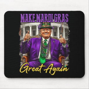 Tapis De Souris Mardi Gras Donald Trump Grand à nouveau drapeau am
