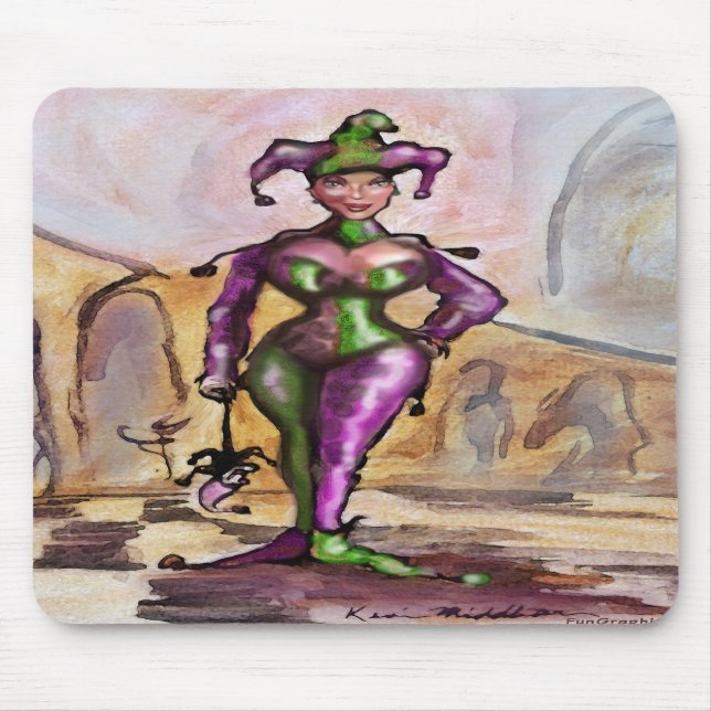 Tapis De Souris Mardi Gras Jester (Devant)