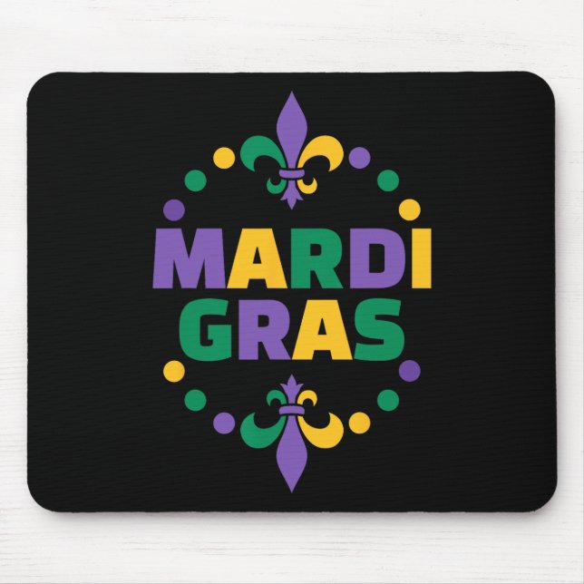 Tapis De Souris Mardi Gras Joyeux Carnaval de Mardi Gras (Devant)