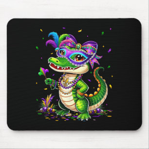 Tapis De Souris Mardi Gras Mardigator Costume Alligator fille