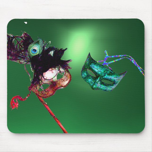 Tapis De Souris MARDI GRAS MASQUERADE vert (Devant)