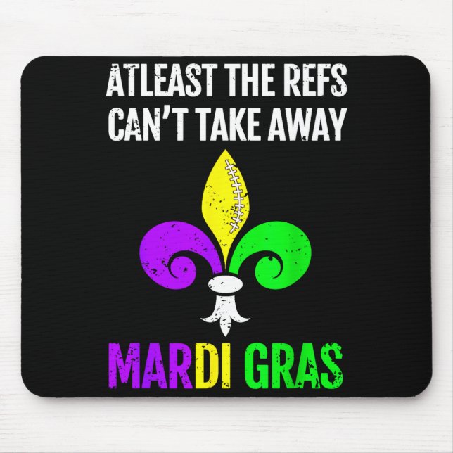 Tapis De Souris Mardi Gras New Orleans Funny Football Gift  (Devant)