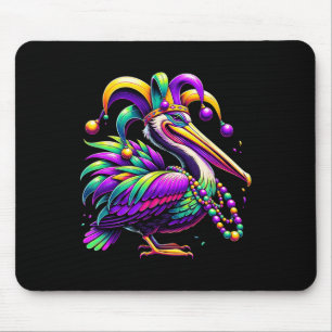Tapis De Souris Mardi Gras Pelican Louisiana Jester Casquette B