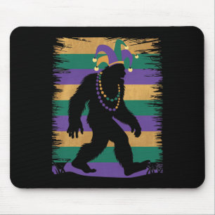 Tapis De Souris Mardi Gras Sasquatch Funny Bigfoot Party Pour Homm