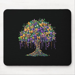 Tapis De Souris Mardi Gras Tree Beads Gras New Orleans 2025 Carniv