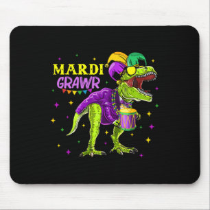 Tapis De Souris Mardi Grawr T-rex Dino Toddler Enfants Mardi Gras 