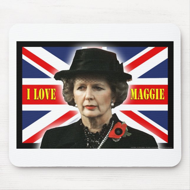 Tapis De Souris Margaret Thatcher I Love Maggie (Devant)