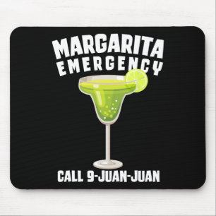Tapis De Souris Margarita Appel d'urgence 9 Juan Juan Funny Cinco