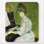 Tapis De Souris Marguerite Gachet au piano par Vincent van Gogh<br><div class="desc">Marguerite Gachet au Piano de Vincent van Gogh est une peinture vintage de post impressionnisme d'art au quotidien représentant une dame (fille du Dr Paul Gachet qui a traité van Gogh à Auvers) jouant du piano. À propos de l'artiste : Vincent Willem van Gogh était un peintre post impressionniste dont...</div>