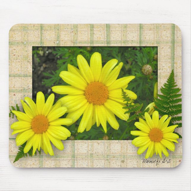 Tapis De Souris Marguerite jaune Mousepad (Devant)