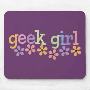 Tapis De Souris Marguerites de fille de geek