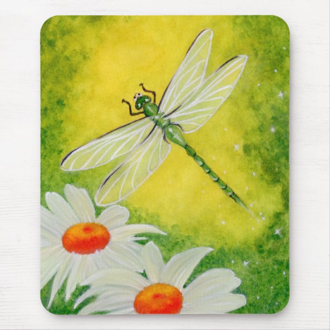 Tapis De Souris Marguerites Mousepad de libellule (Devant)