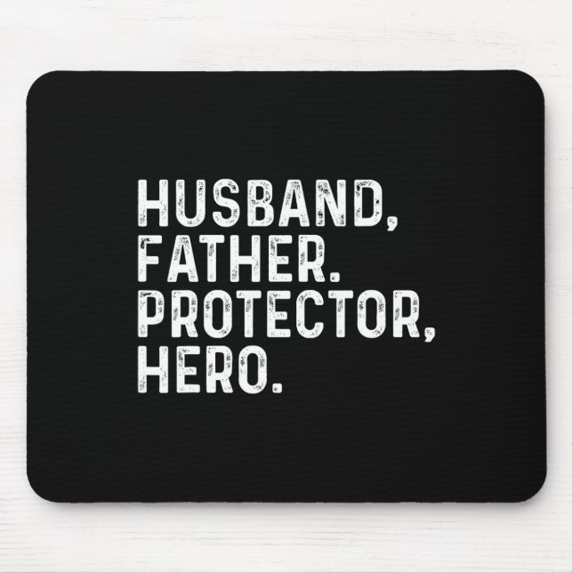 Tapis De Souris Mari Daddy Protector Hero Papa Fête des pères 2025 (Devant)